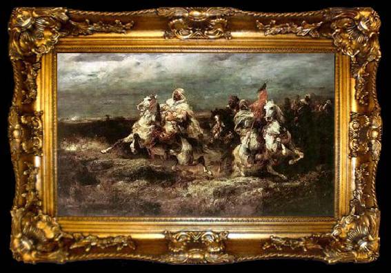 framed  unknow artist Arab or Arabic people and life. Orientalism oil paintings  368, ta009-2